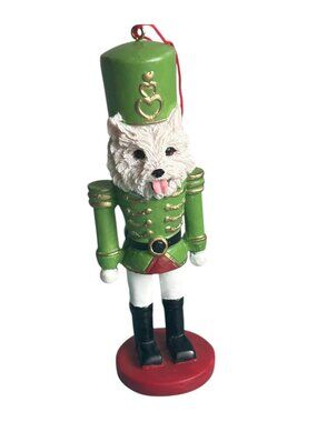 New in Box West Highland Terrier Nutcracker Dog Christmas Ornament Westie New